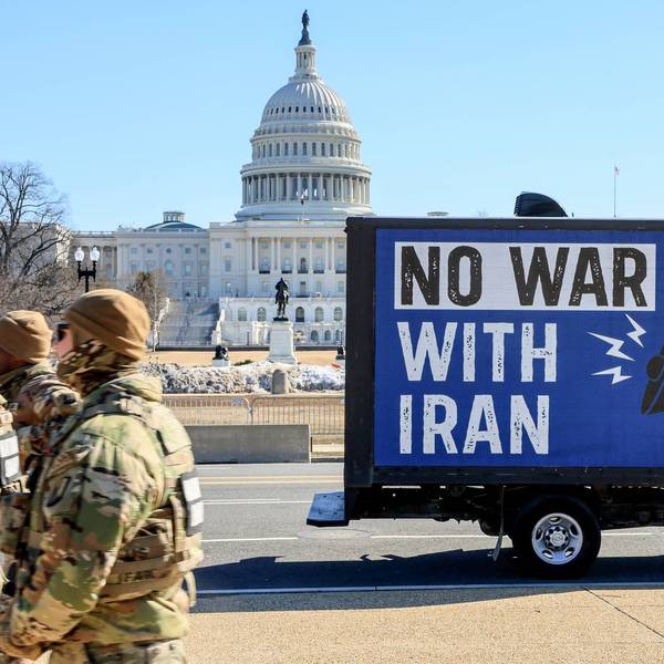 "No War With Iran" billboard