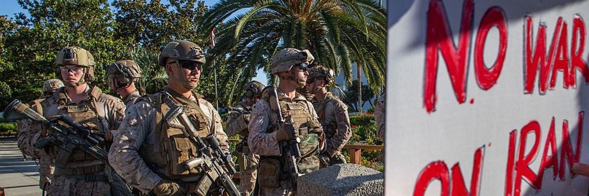 "No War With Iran" protest in Los Angeles