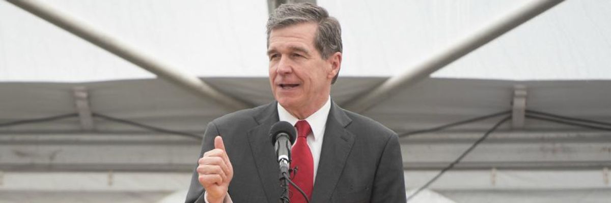 North Carolina Gov. Roy Cooper, a Democrat, vetoed three anti-LGBTQ+ bills on July 5, 2023.