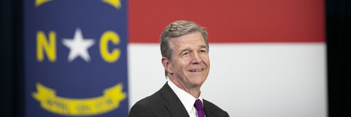 North Carolina Gov. Roy Cooper is seen at an event