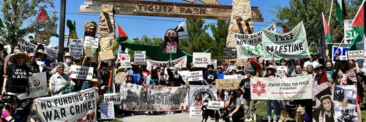 #NotAnotherBomb protest in Albuquerque