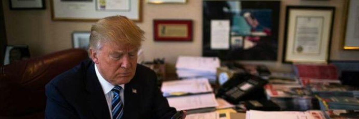 Warning of Propaganda 'Loudspeakers' in Every American's Pocket, Lawsuit Aims to Stop Trump's Unblockable Text Messages