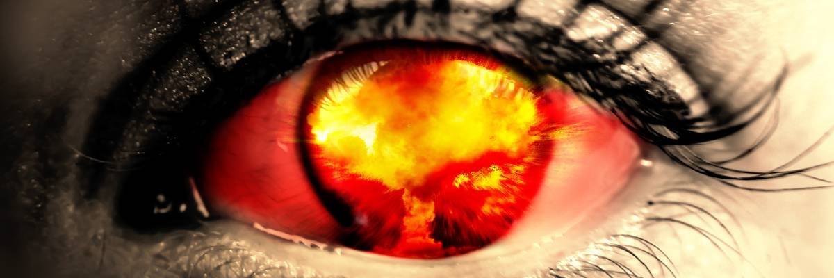 Nuclear explosion in the human eye
