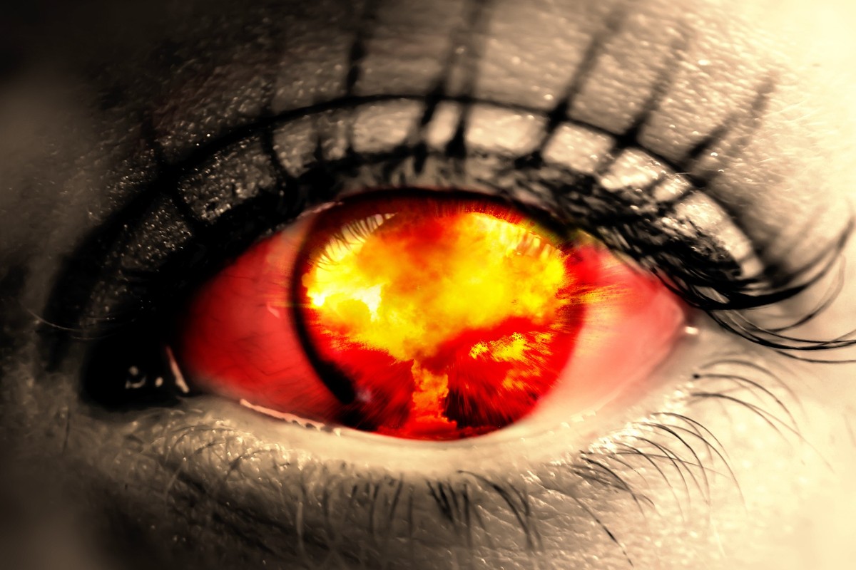 Nuclear explosion in the human eye