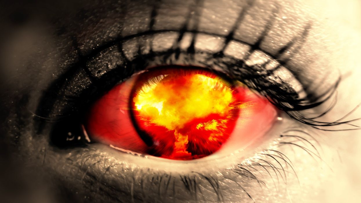 Nuclear explosion in the human eye