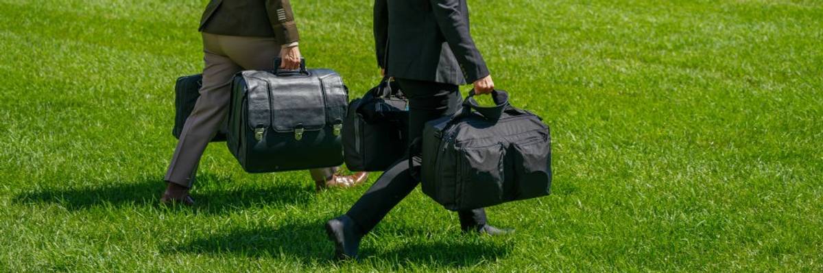 "Nuclear football" being moved as part of Biden entourage