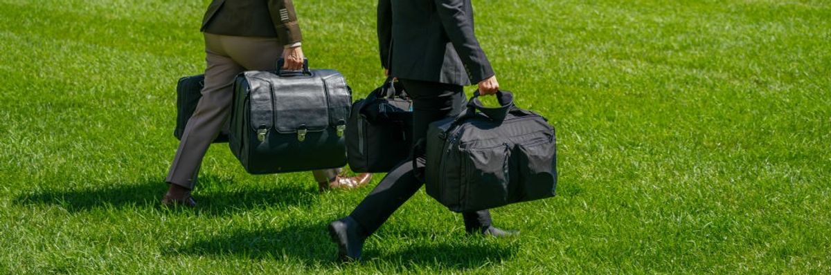 "Nuclear football" being moved as part of Biden entourage