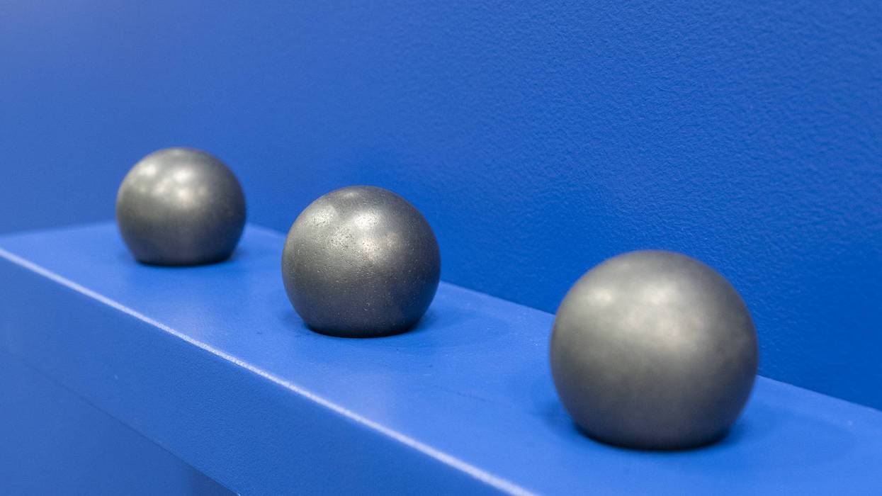 Nuclear fuel displayed for small modular reactors.