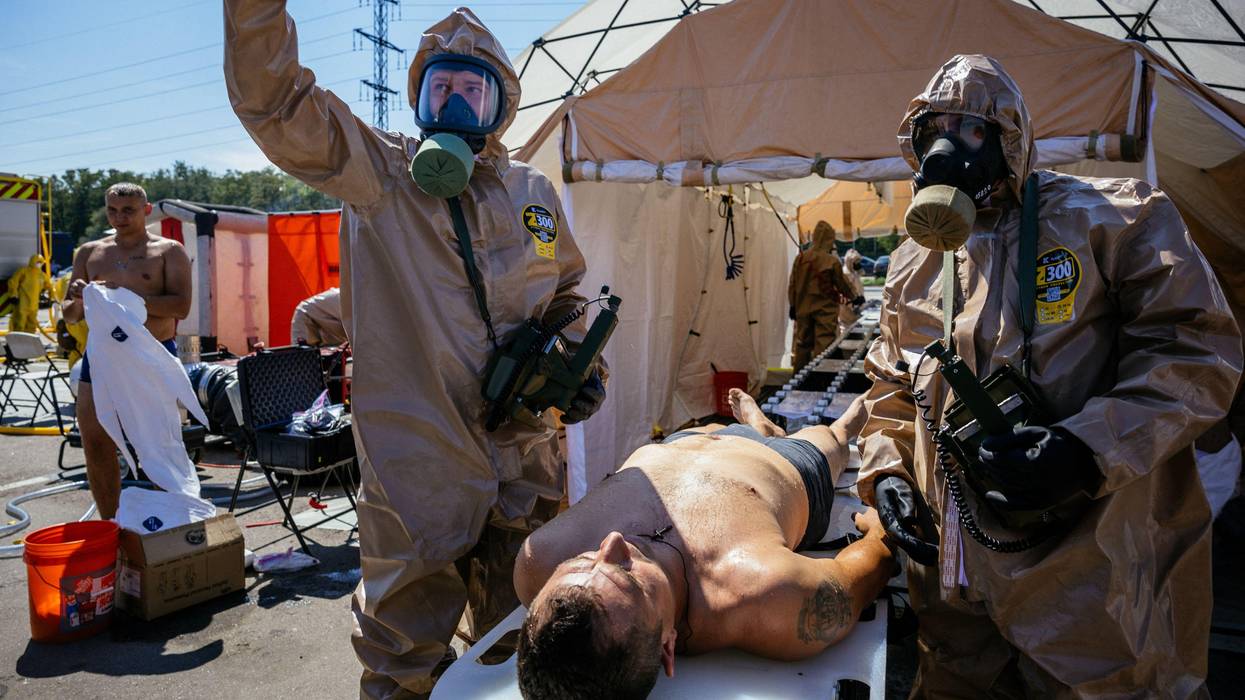 Nuclear response exercise near Zaporizhzhia in Ukraine