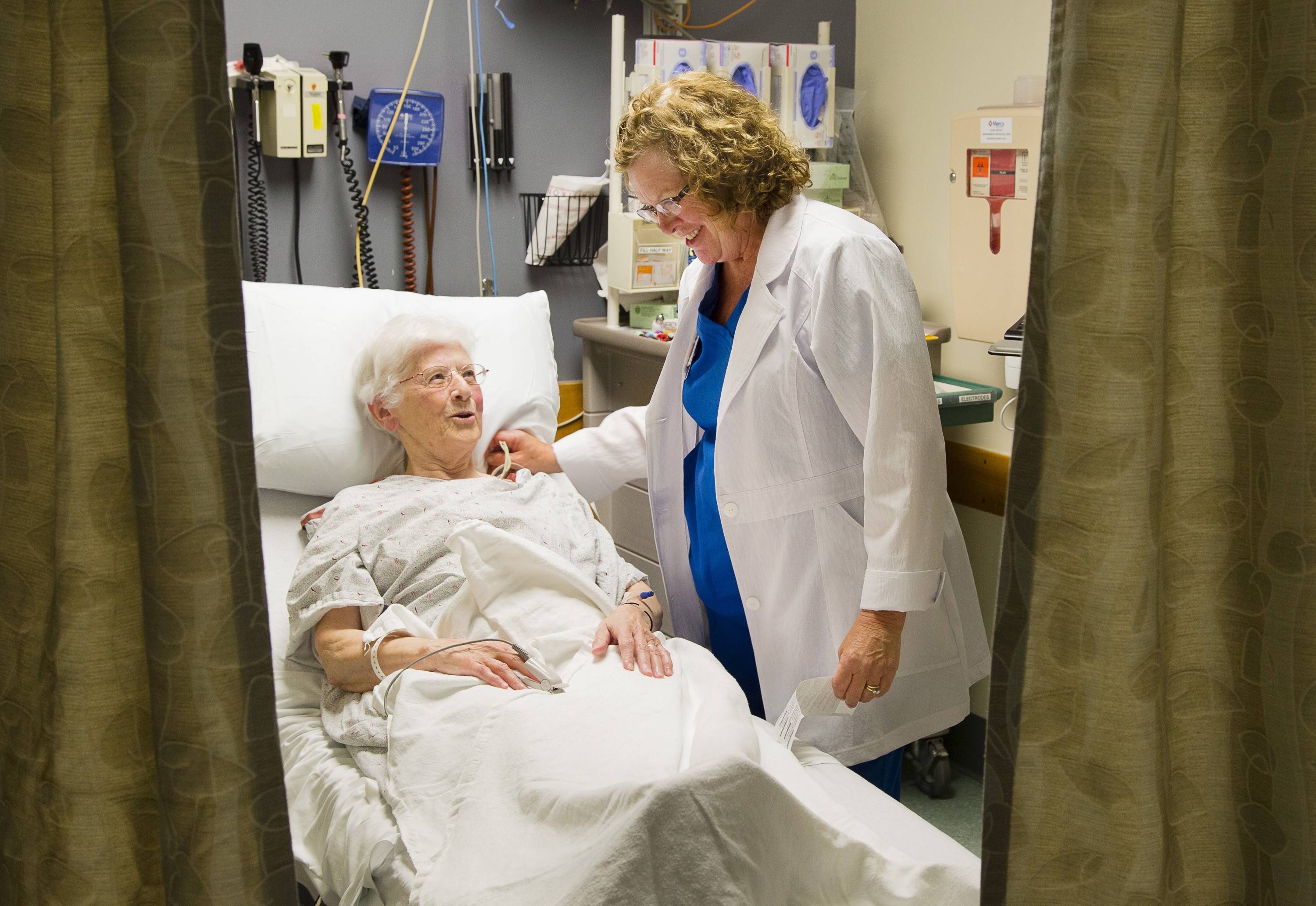 Nurse caring for patient