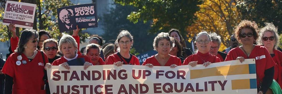 Citing Deep Commitment to Medicare for All and Green New Deal, Nation's Largest Nurses Union Endorses Bernie Sanders for President