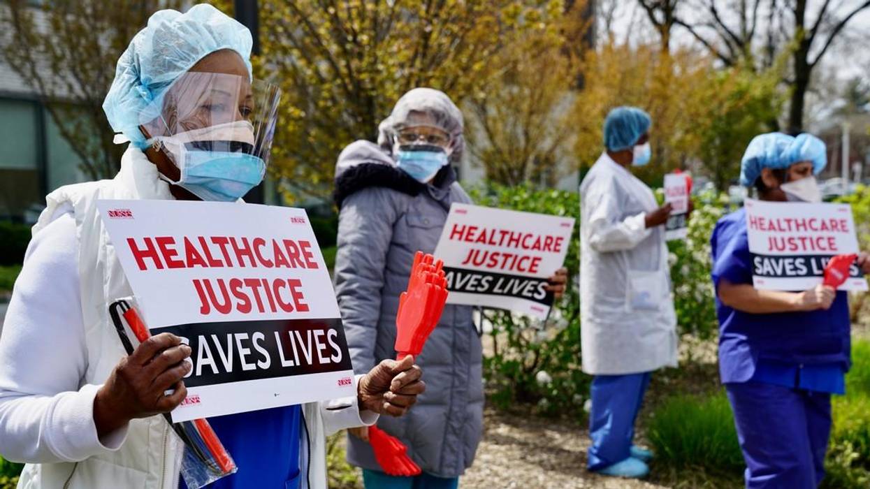 Nurses protest for Healthcare Justice during pandemic