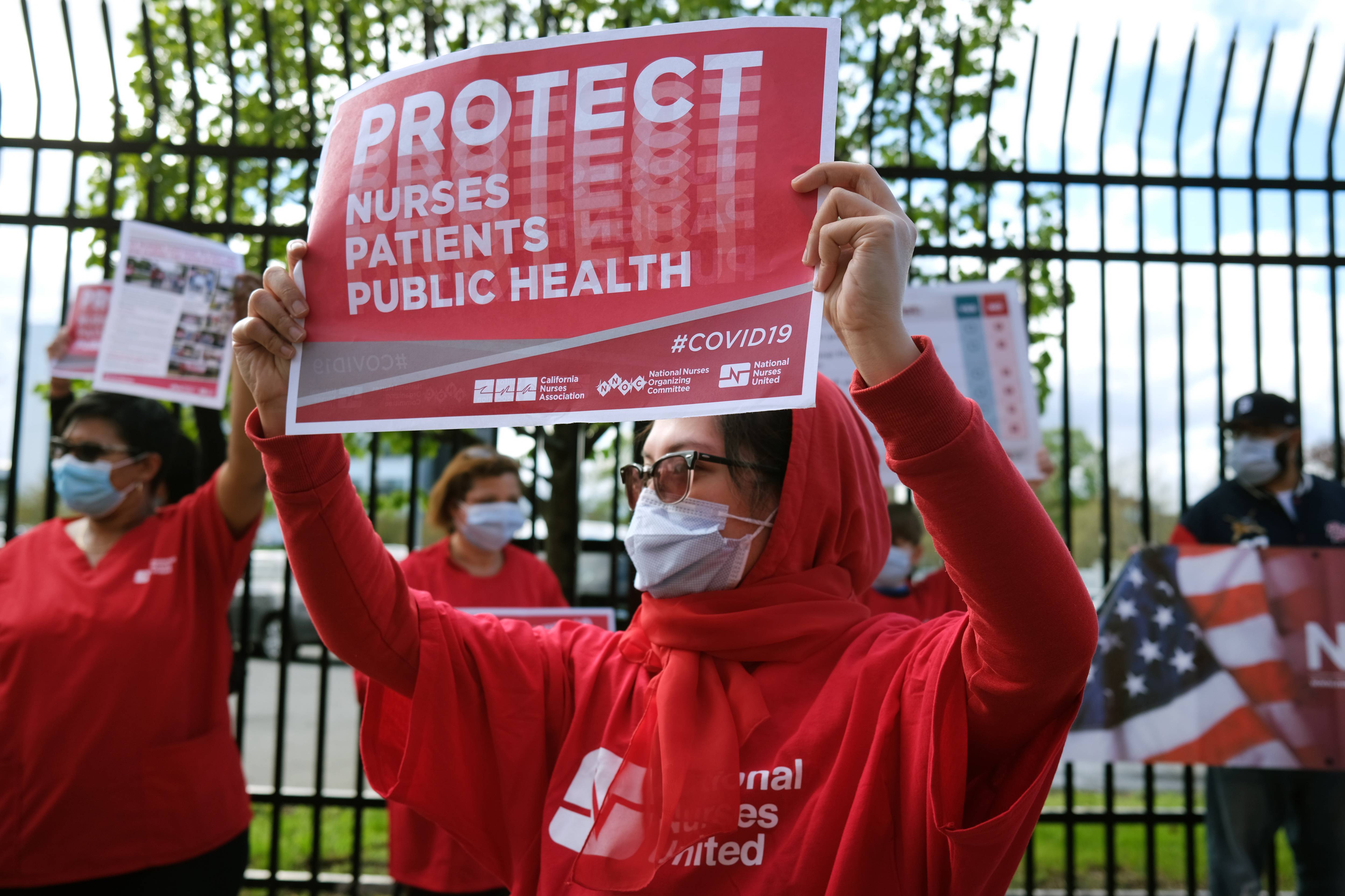 Nurses Union Holds May Day Protest At Bronx Hospital