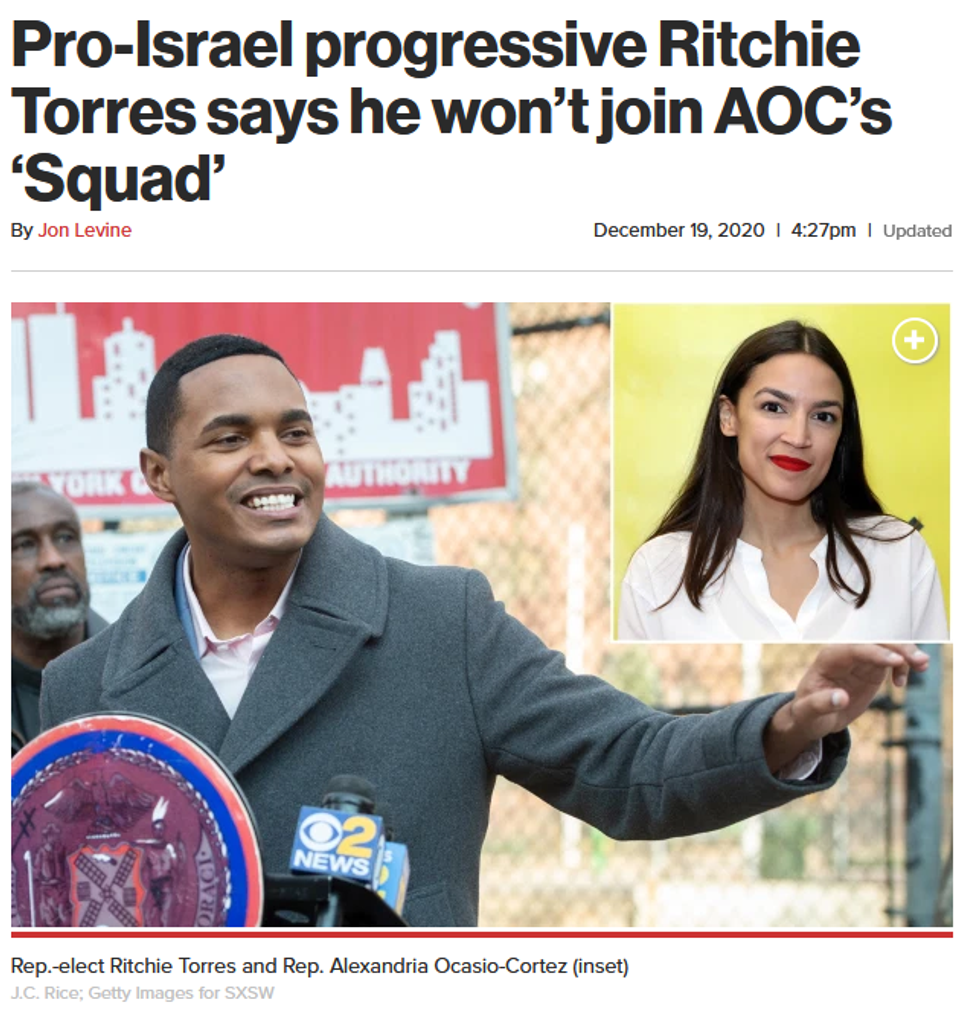 NY Post: Pro-Israel progressive Ritchie Torres says he won't join AOC's 'Squad'