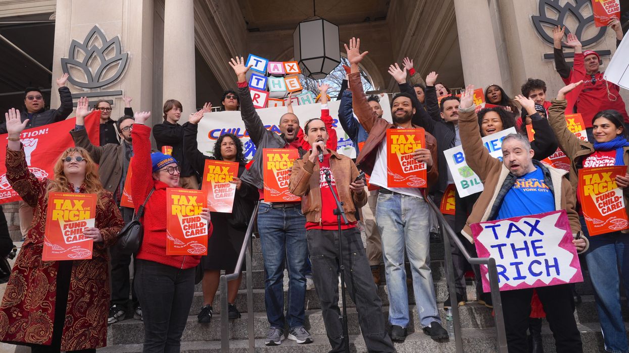 NYC-DSA holds a rally to tax the rich