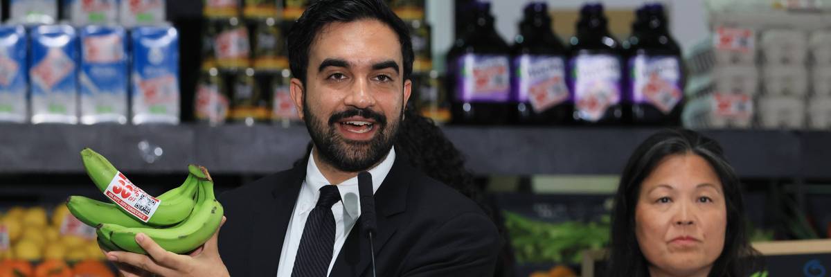 NYC Mayor Mamdani Holds News Conference On Municipal Grocery Store Announcement