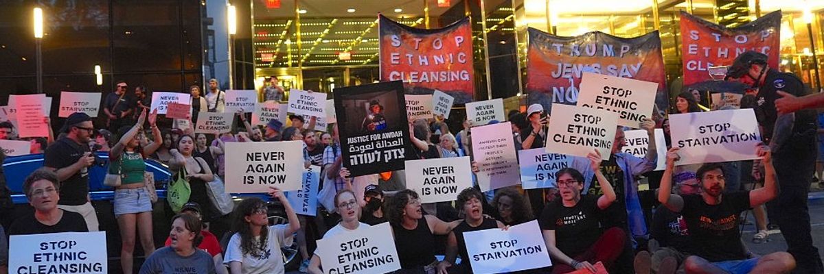 NYPD arrests Jewish activists during a rally outside Trump International Hotel