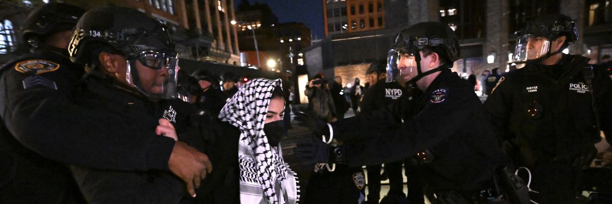 NYPD officers arrest pro-Palestinian protesters at NYU