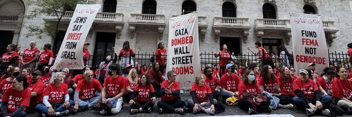 NYSE anti-genocide protest