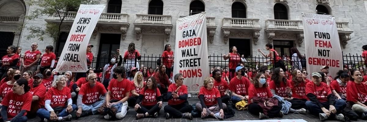 NYSE anti-genocide protest