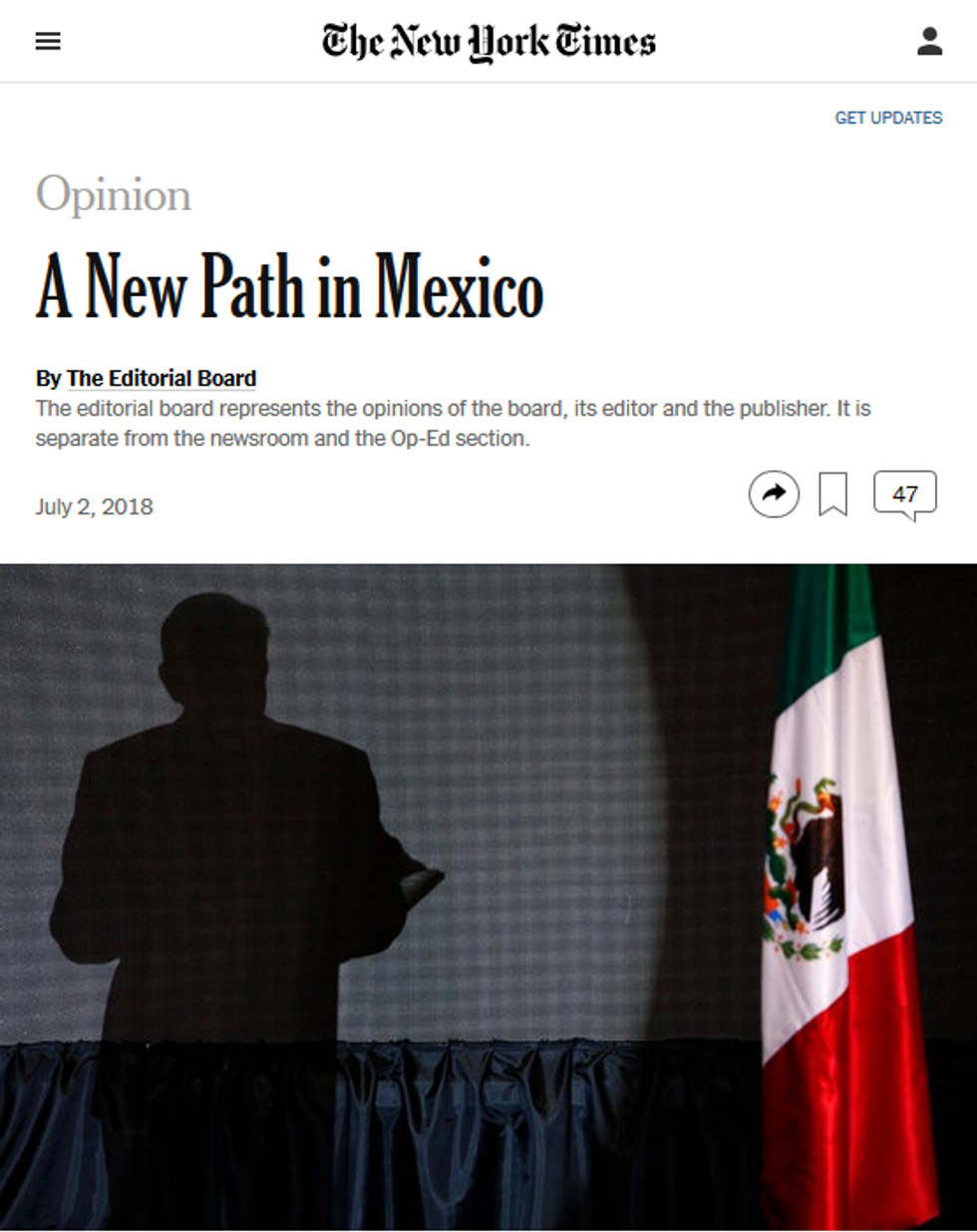 NYT: A New Path in Mexico