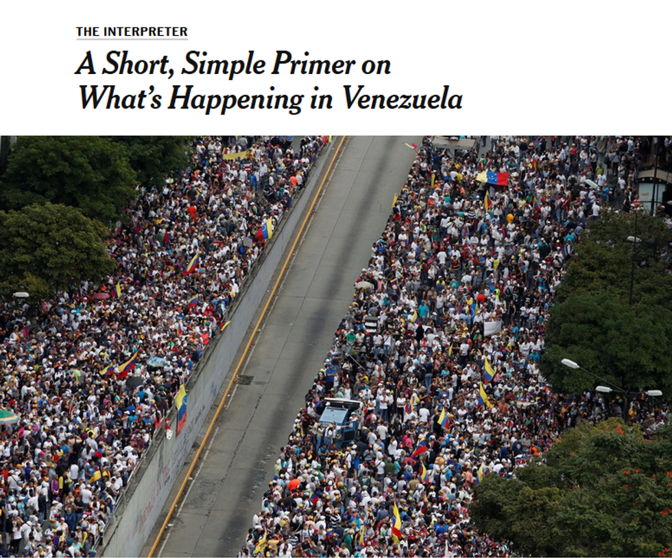 NYT: A Short, Simple Primer on What's Happening in Venezuela
