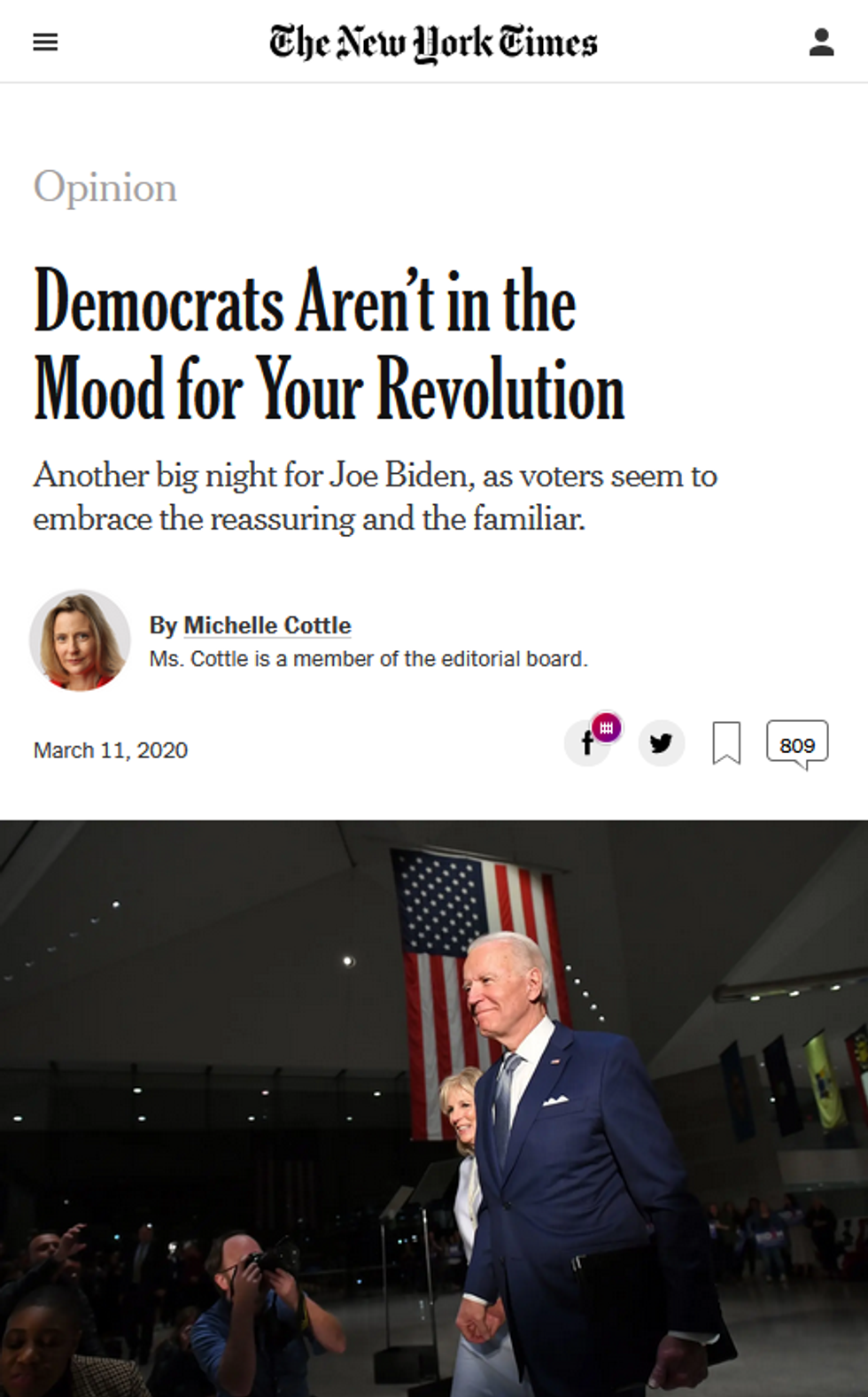 NYT: Democrats Aren't in the Mood for Your Revolution