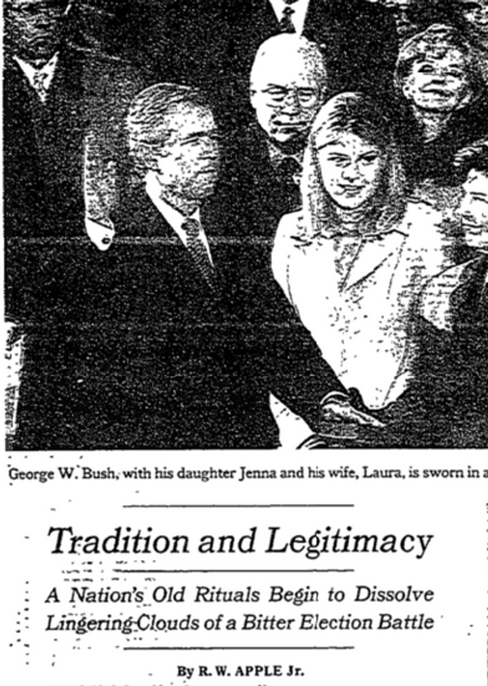 NYT: Tradition and Legitimacy