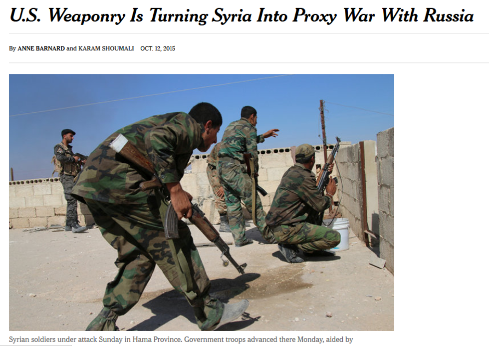 NYT: US Weaponry Is Turning Syria Into Proxy War With Russia