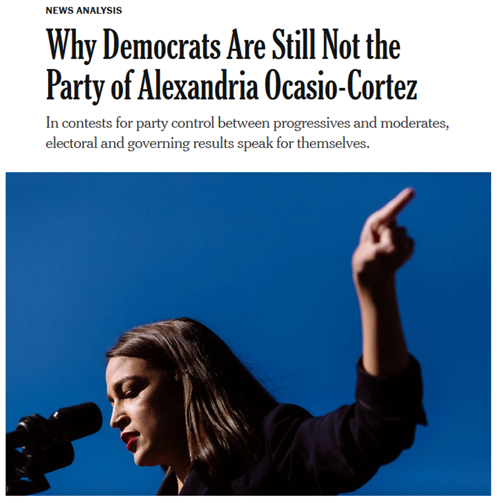 NYT: Why Democrats Are Still Not the Party of Alexandria Ocasio-Cortez
