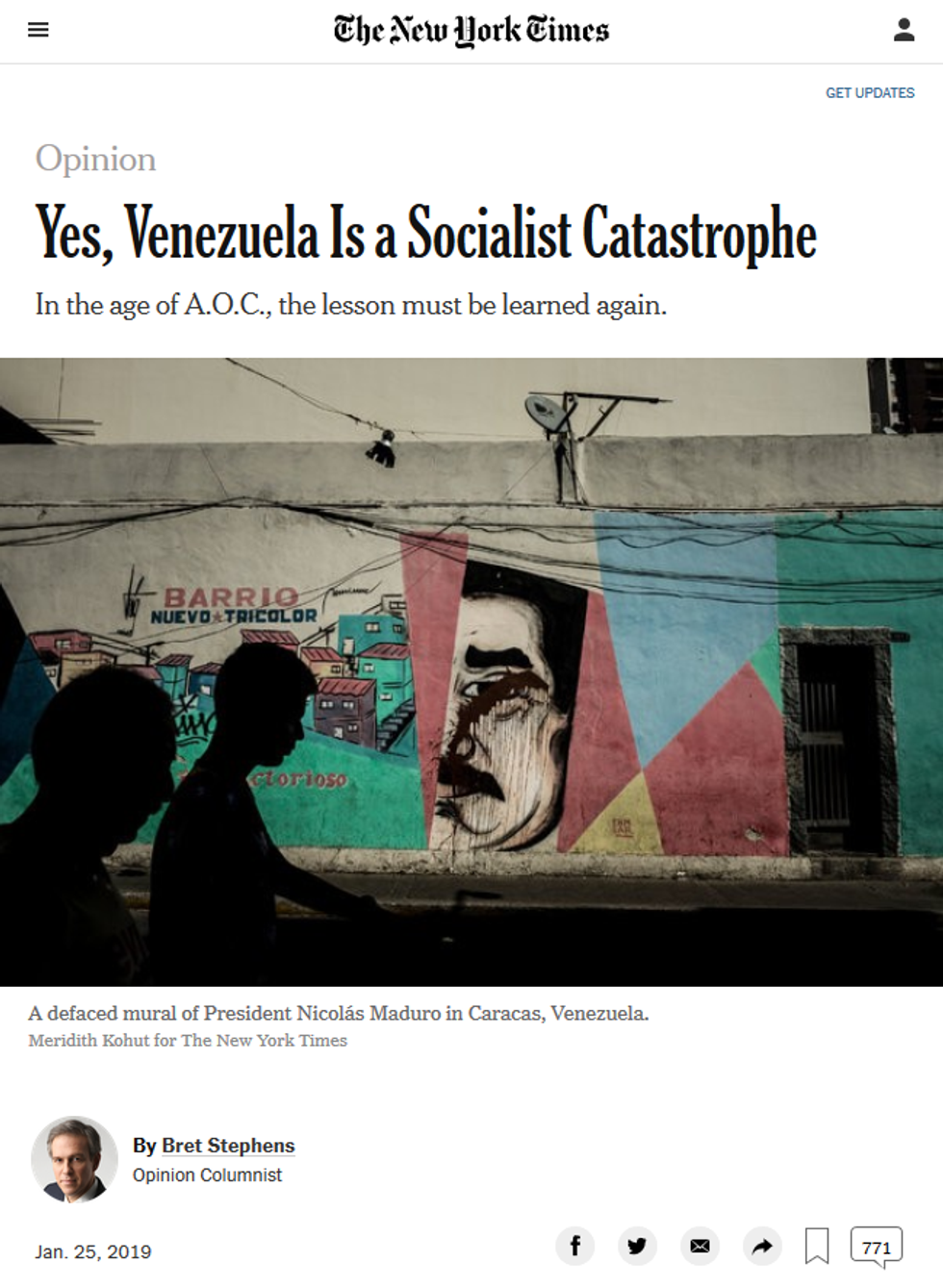 NYT: Yes, Venezuela Is a Socialist Catastrophe