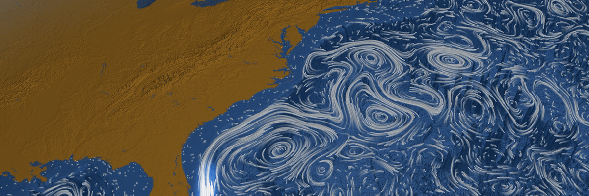 Ocean current visualization.