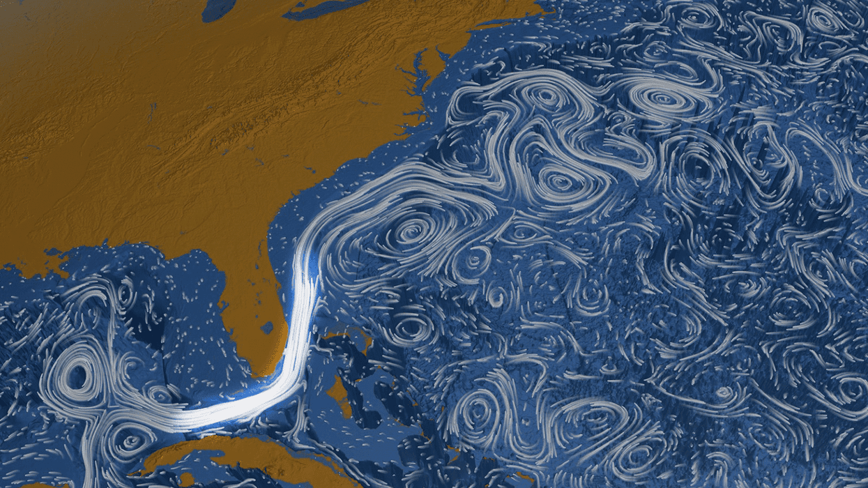Ocean current visualization.