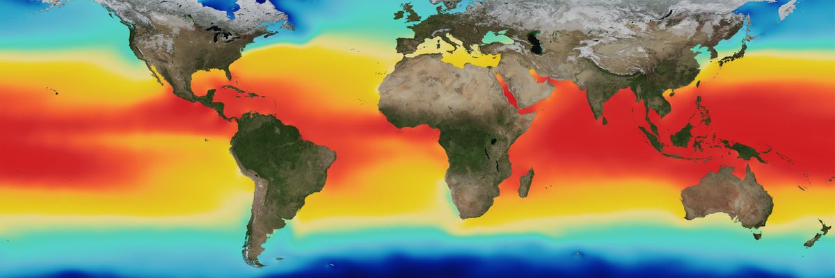 Ocean surface temperatures.