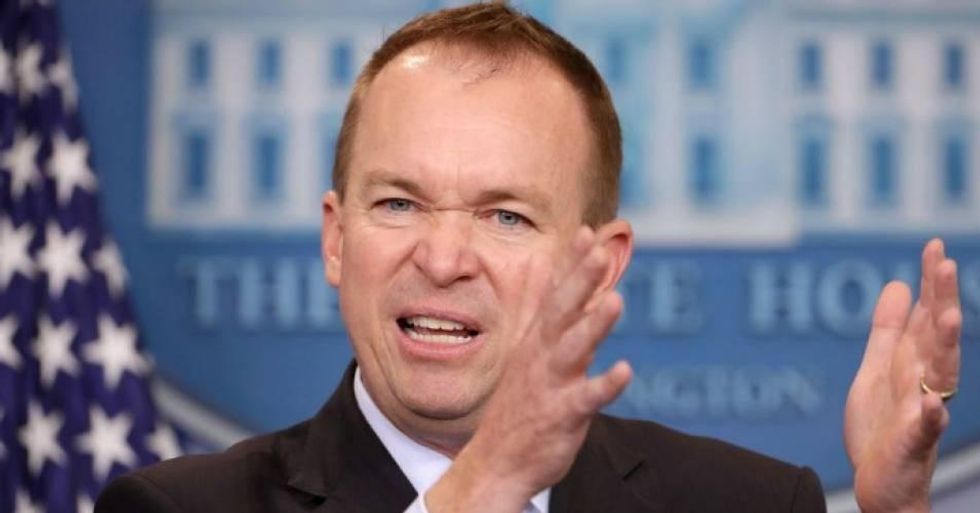 Office of Management and Budget Director Mick Mulvaney holds a news conference to discuss the Trump Administration's proposed FY2017 federal budget in the Brady Press Briefing Room at the White House May 23, 2017 in Washington, D.C. (Photo by Chip Somodevilla/Getty Images)