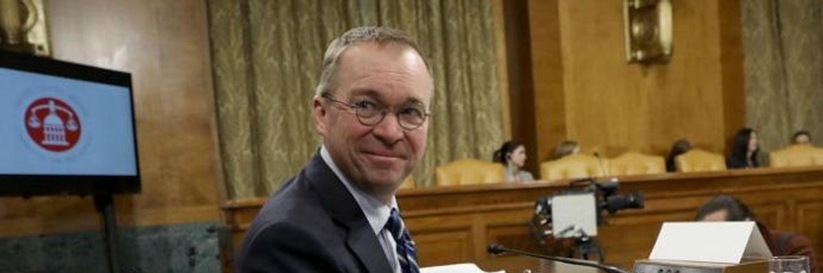 'Energetically Corrupt' Mulvaney Gave Green Light to Delete Data on Trump's Tip-Stealing Rule