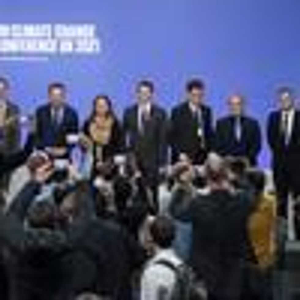 Officials at a COP26 event in Glasgow, Scotland.