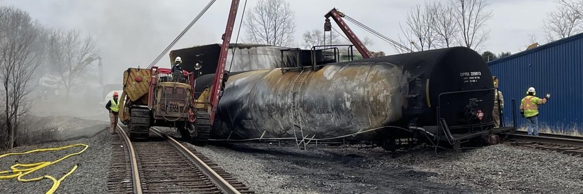 Officials continue to conduct inspections of the train derailment in East Palestine, Ohio
