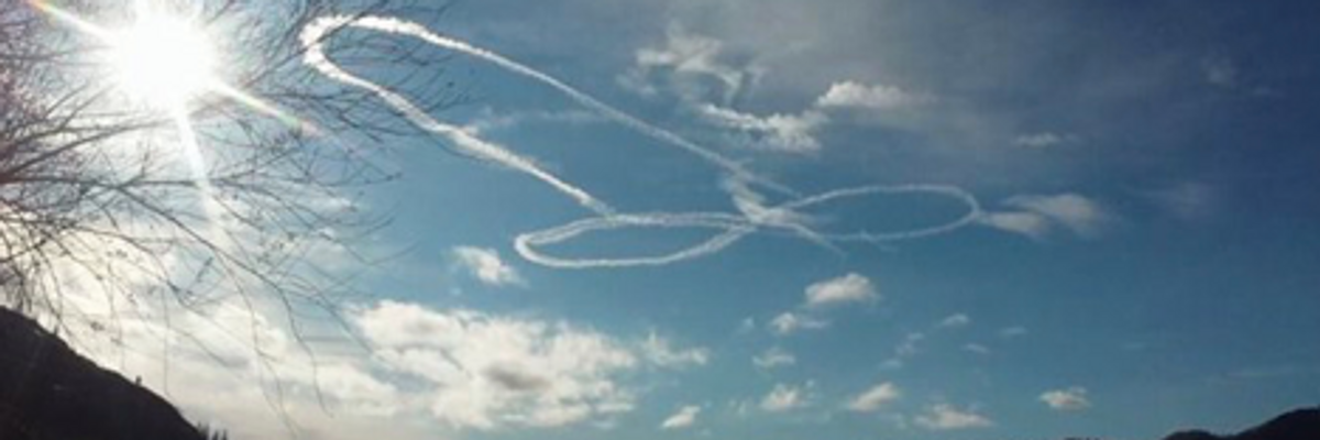 Pentagon's Latest Waste of Taxpayer Money as US Navy Pilots Draw Huge Penis in the Sky