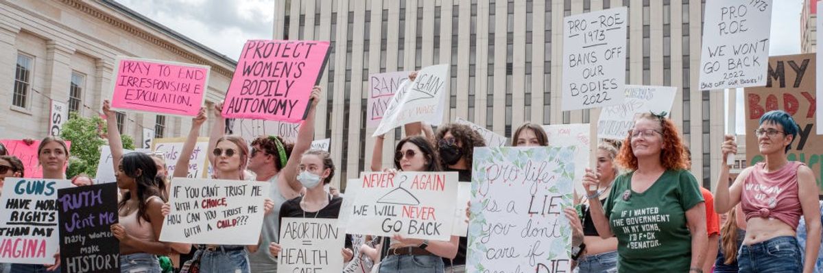Ohio abortion rights protest.