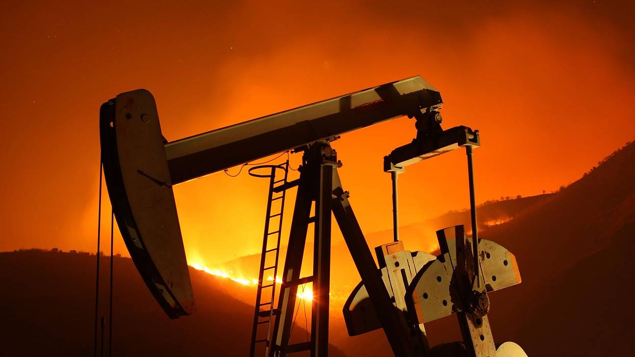oil development and fire in california