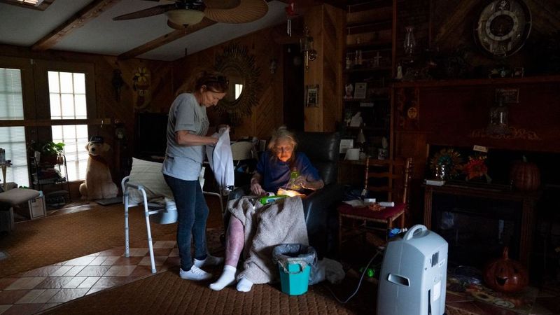 Old woman and her neighbor