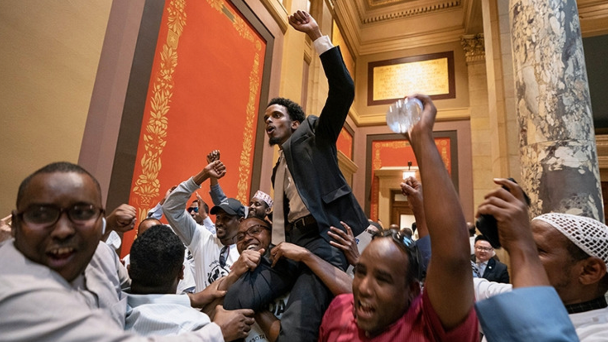 Omar Fateh celebrates his DFL endorsement