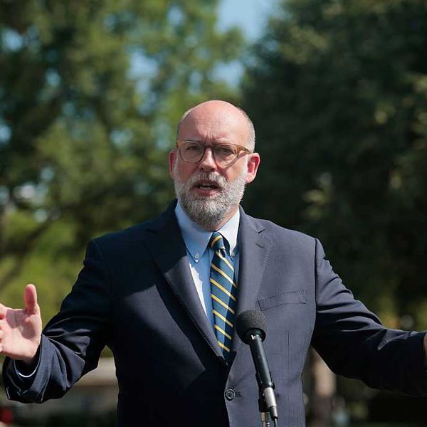 OMB Director Vought Speaks To Media At The White House