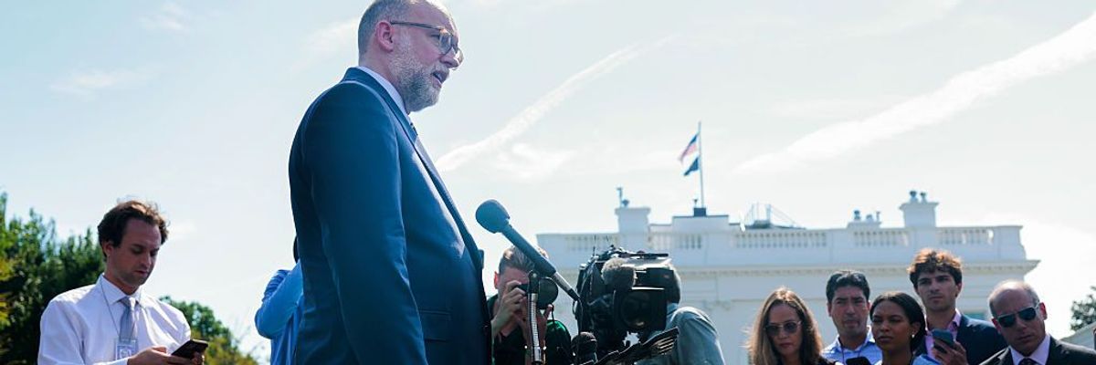 OMB Director Vought Speaks To Media At The White House