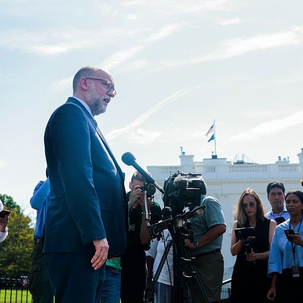 OMB Director Vought Speaks To Media At The White House