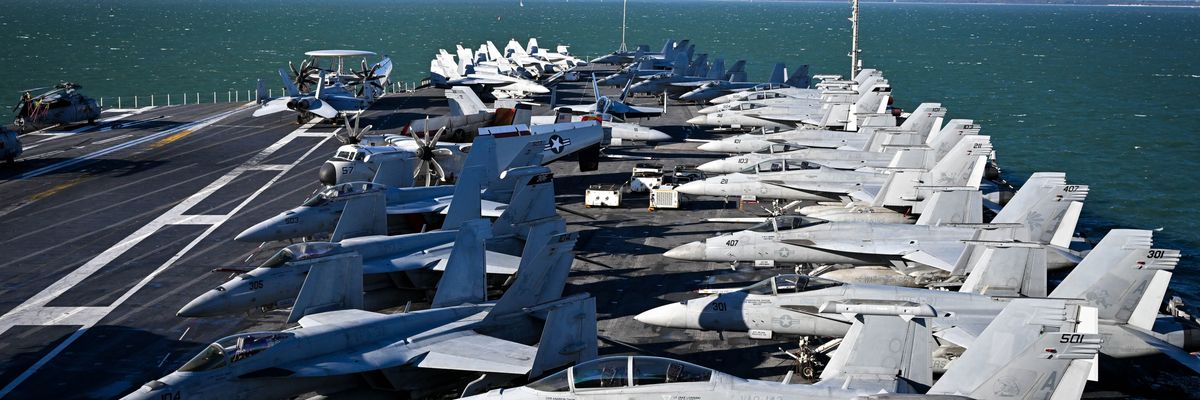 On Board The Aircraft Carrier USS Gerald R. Ford