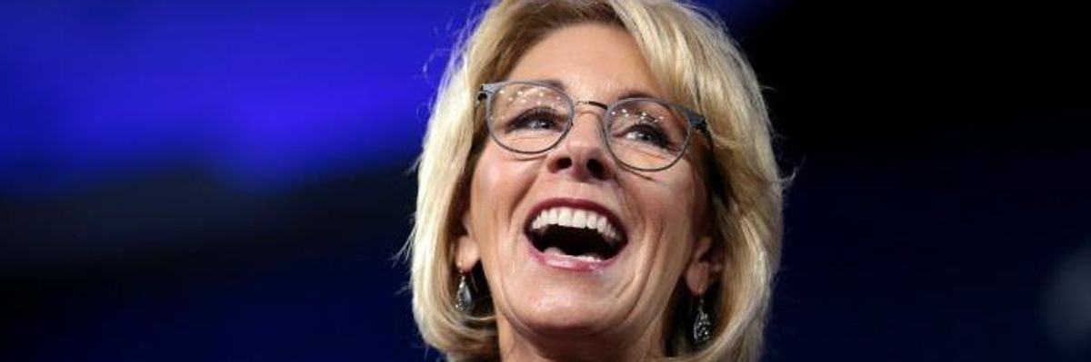 Calls to #StopBetsy After Education Secretary Takes 'Horrific Step Back' on Title IX