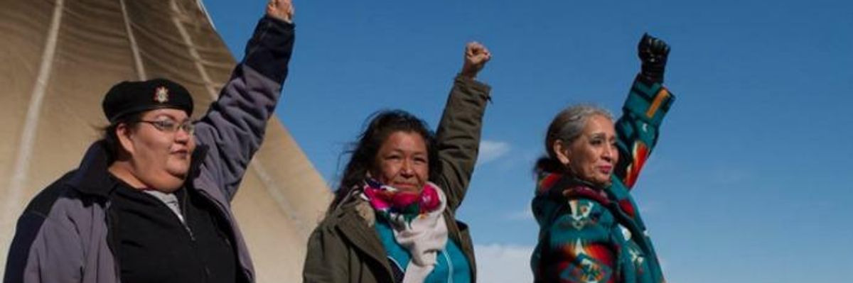 We Will 'Never Be Broken': Facing Imminent Eviction, Water Protectors Stand Their Ground