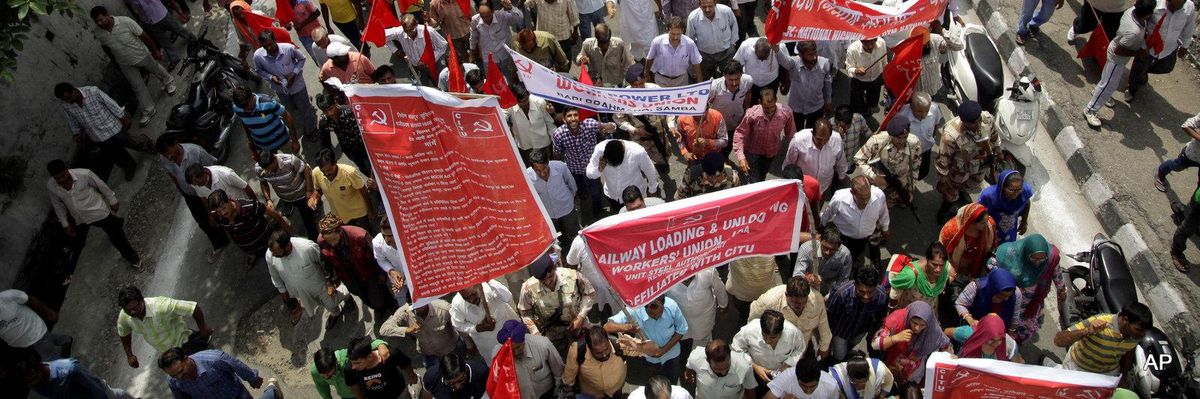 Here's What a Real Strike Looks Like: 150 Million Say No to Despotism in India